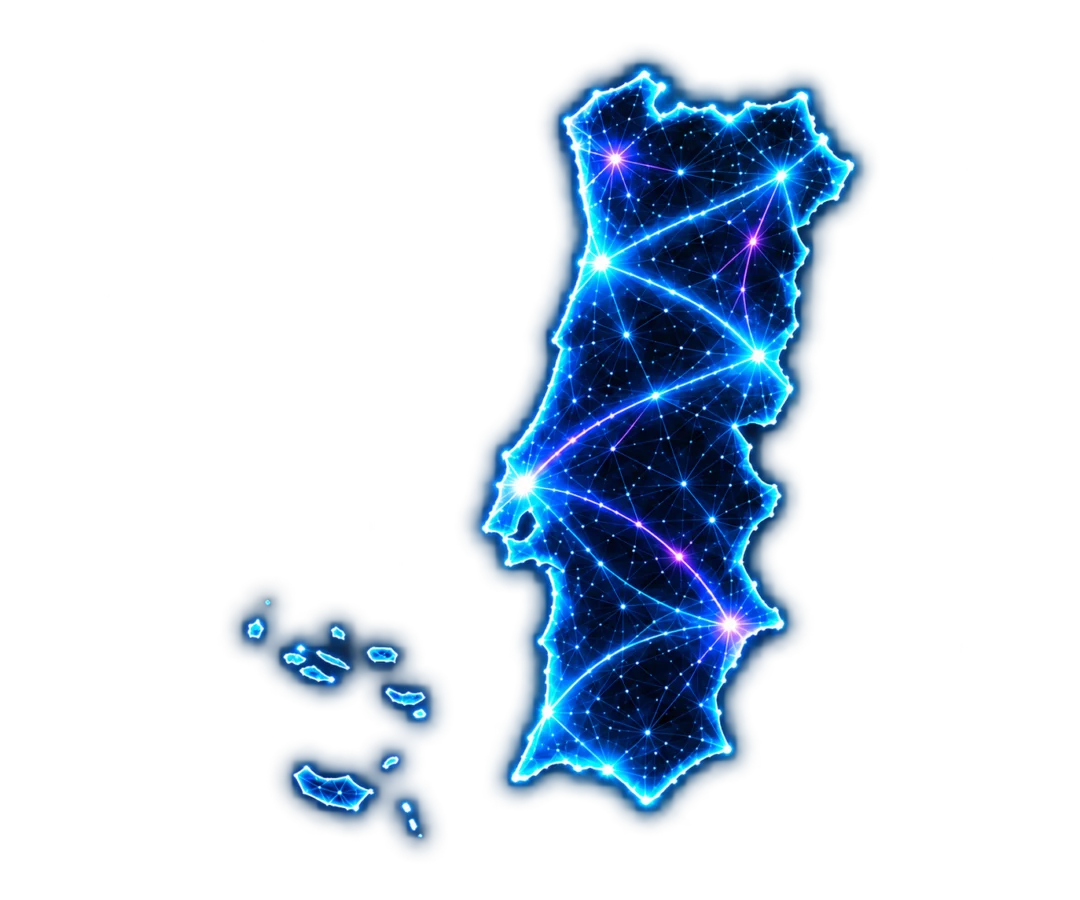 Map of Portugal as a connected network